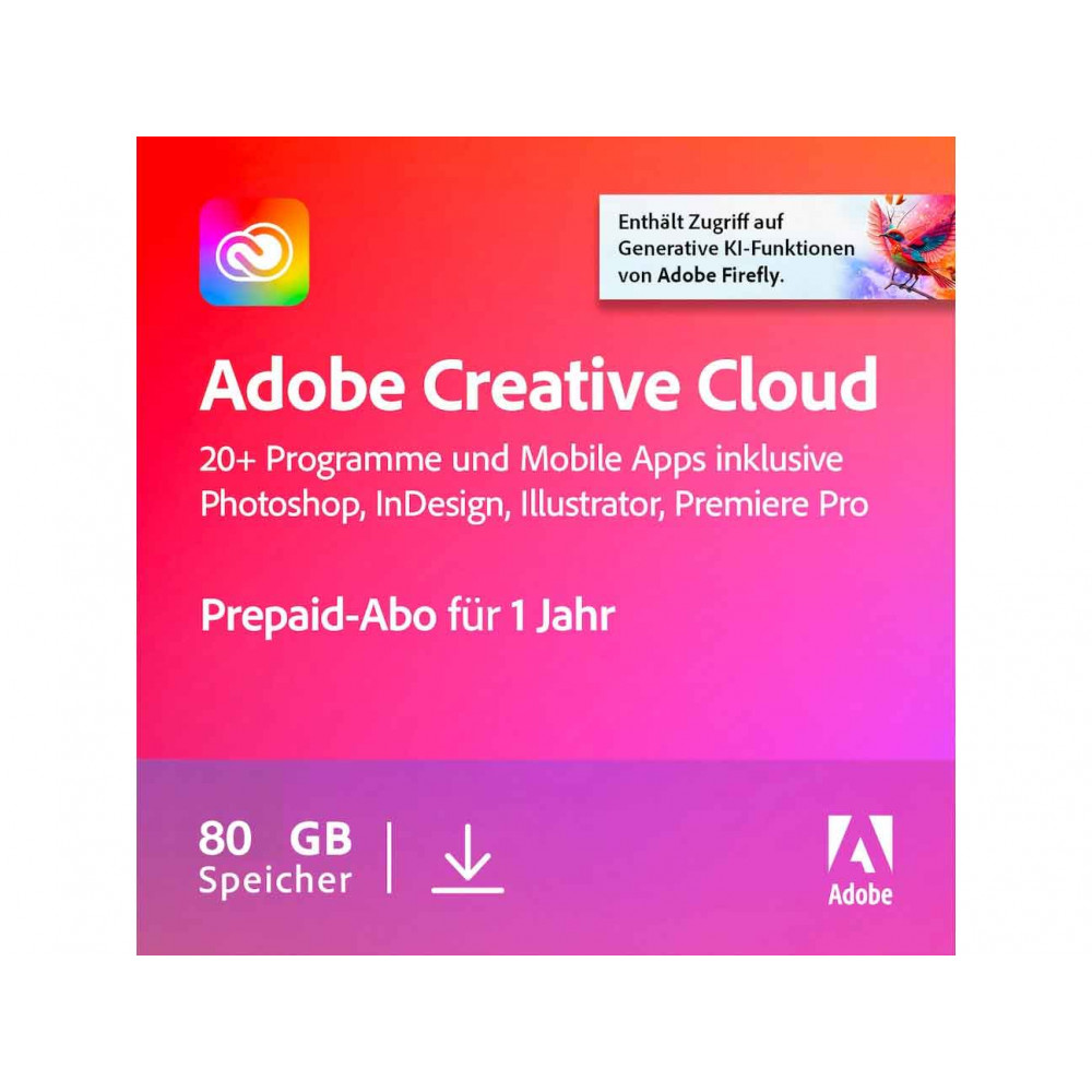 Adobe Creative Cloud Alle Apps 2 Geräte - 1 Jahr Windows & MAC | Volumenlizenz [ Studenten & Lehre ]